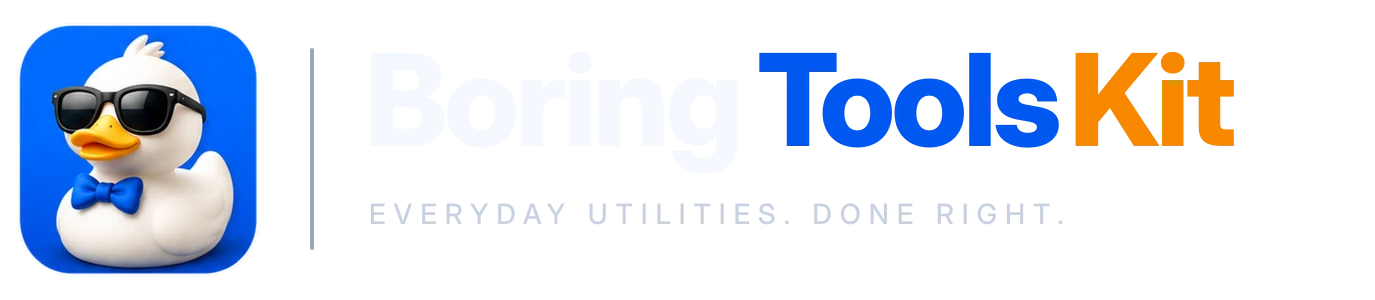 BoringToolsKit — everyday utilities done right