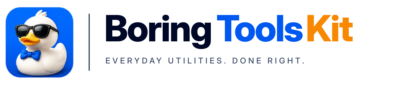 BoringToolsKit — everyday utilities done right